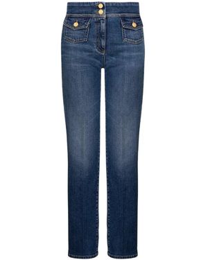 The Seafarer Button-Detail Pocket-Detail Jeans - Blue