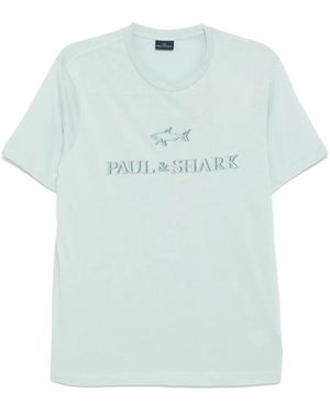 Paul & Shark Logo-Embroidery T-Shirt - Blue