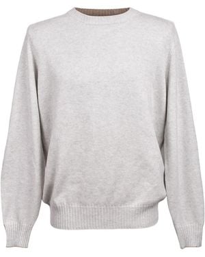 Brunello Cucinelli Jersey con coderas - Gris