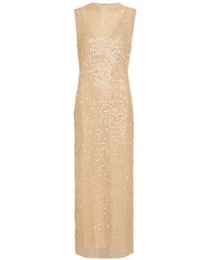 Shona Joy Everly Sequin-Embellished Sleeveless Maxi Dress - White