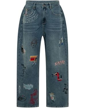 Kidsuper Embroidery Jeans - Blue