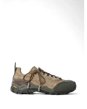 Our Legacy Gabe Round-Toe Leather Trainers - Natural