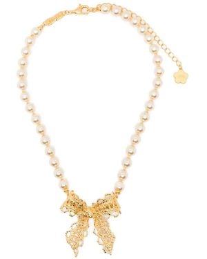 ShuShu/Tong Collar Con Colgante De Lazo - Blanco