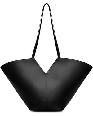 Francesco Biasia Maxi Winona 4Ever Top-Handle Leather Shoulder Bag - Black