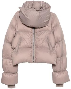 Rick Owens Funnel-Neck Puffer Jacket - White