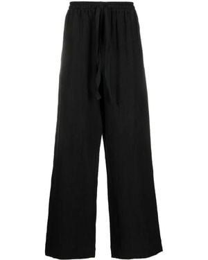 Commas Mid-Rise Wid-Leg Trousers - Black