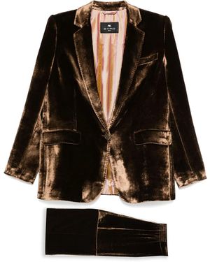 Etro Single-Breasted Suit - Black