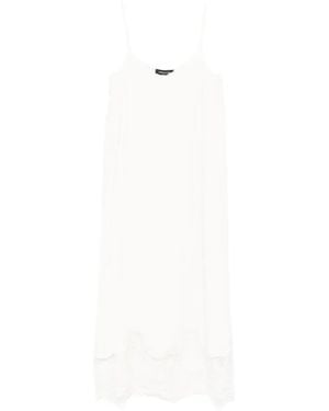 Fabiana Filippi Lace-Trim Midi Dress - White