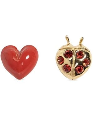 Kate Spade Summer Daze Heart Ladybug Earrings - White