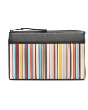 Paul Smith Signature Stripe Clutch Bag - White