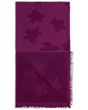 Vilebrequin Jacquard-Turtle Towel - Purple