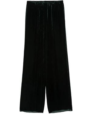 Antonelli Tazio Velvet Palazzo Pants - Black