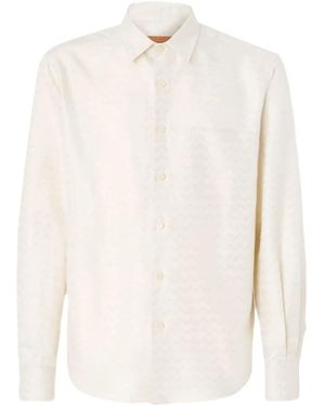 Missoni Zigzag-Print Long-Sleeve Shirt - White