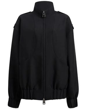 KHAITE Sigi Zip High-Neck Bomber Jacket - Black