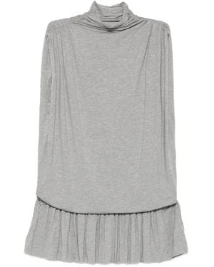 GIMAGUAS Ruched Sleeveless Mini Dress - Gray