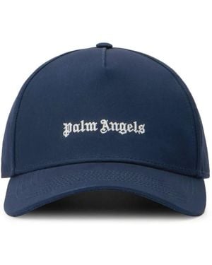 Palm Angels Logo-Embroidered Baseball Cap - Blue