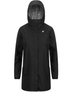 K-Way Sophie Hooded Parka Coat - Black