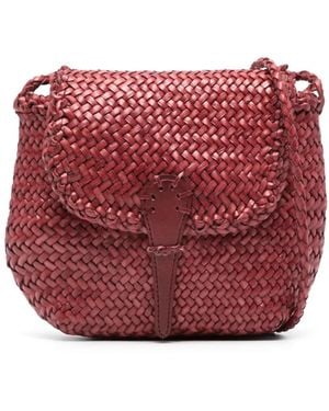 Dragon Diffusion Mini City Woven Crossbody Bag - Red