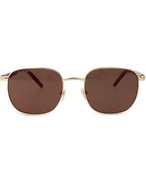 Gucci Square-Frame Sunglasses - Brown