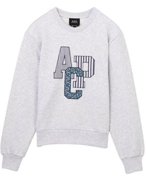 A.P.C. Logo-Embroidered Sweatshirt - White