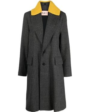 Plan C リブニット シングルコート - グレー