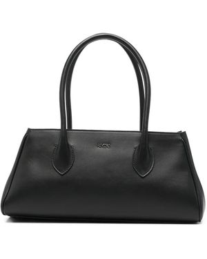 Amiri Logo-Plaque Leather Tote Bag - Black