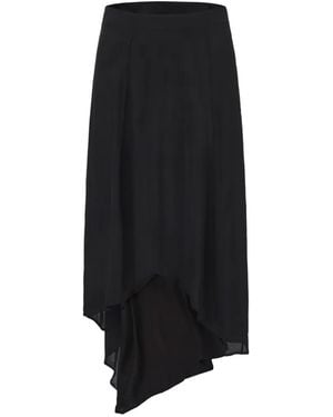 ili node Dante Asymmetric Midi Dress - Black