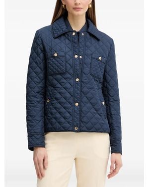 Fracomina Press-Stud Quilted Puffer Jacket - Blue