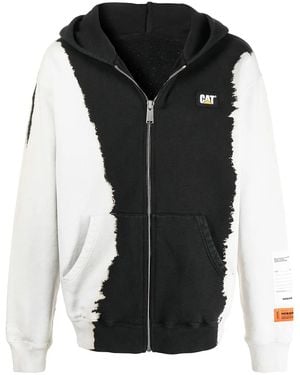 Heron Preston X Cat Zip Up Phantom Hoodie - Black