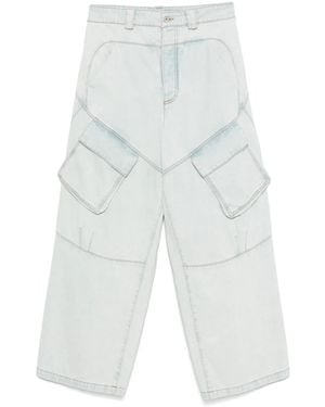Marcelo Burlon ワイドカーゴジーンズ - ホワイト