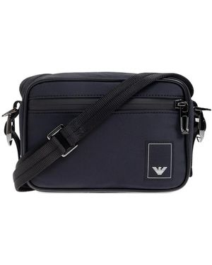 Emporio Armani Sacoche À Patch Logo - Noir