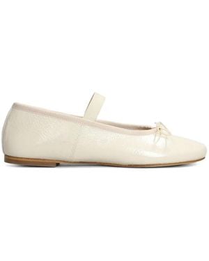 Anniel Ballerine Con Fiocco E Cinturino Elasticizzato - Bianco