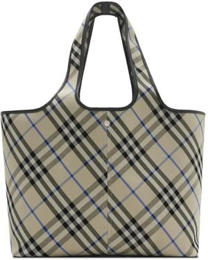 Burberry Medium Check Tote - Grey