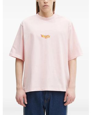 Marcelo Burlon Flame-Print Car-Graphic T-Shirt - White