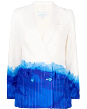 Stain Shade Blazer Con Estampado Tie-Dye - Azul