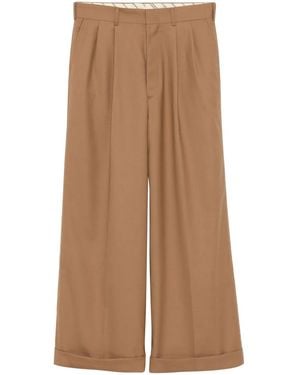 Junya Watanabe Hose Mit Bundfalten - Braun