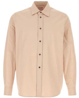 Jil Sander Camisa De Algodón De Manga Larga - Neutro