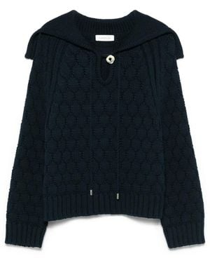 Lanvin Maglione Con Colletto Alla Marinara - Nero