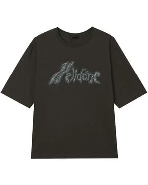 we11done Crystal-Embellished Logo T-Shirt - Black