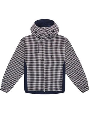 Arte' Reversible Plaid Jacket - Grey