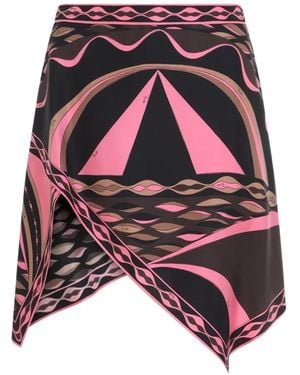 PUCCI Dune-Print Silk Scarf Skirt - Black