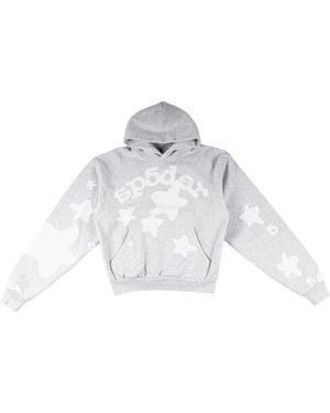 Sp5der Beluga Star-Print Hoodie - White