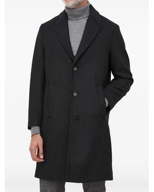 Sisley Buttoned Single-Breasted Coat - Black