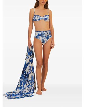 FARM Rio Floral-Print Sarong - Blu