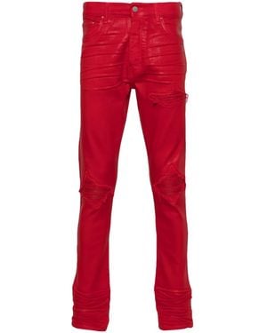 Amiri Wax Mx1 Skinny Jeans - Red