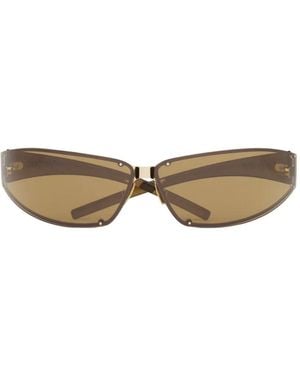 Saint Laurent Sl 963 Sonnenbrille Mit Geometrischem Gestell - Braun