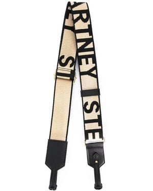 Stella McCartney Logo Embroidered Bag Strap - Black