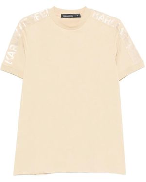 Karl Lagerfeld Logo-Detail T-Shirt - Natural