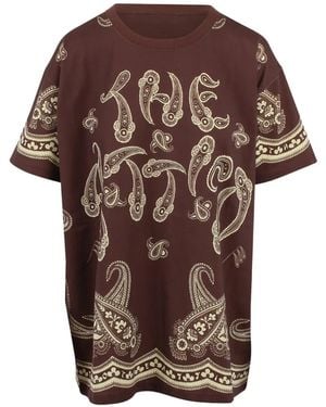 The Attico Paisley-Print T-Shirt - Brown