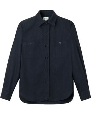 Hartford Percey Button-Down Overshirt - Blue